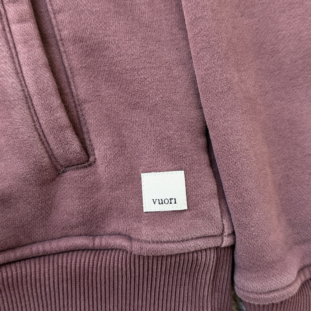 Vuori Men’s Zip Hoodie in Dusty Plum - Picture 3 of 6